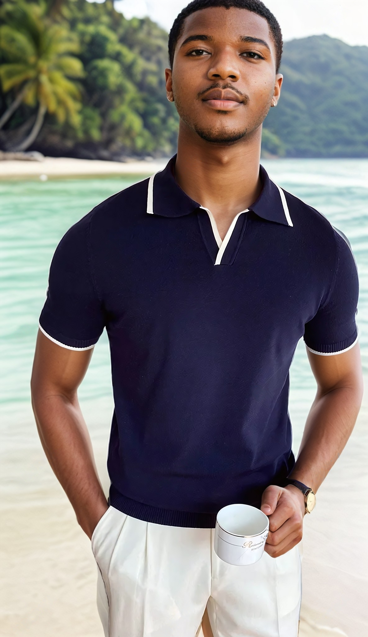 Cotton Polo Shirt Men
