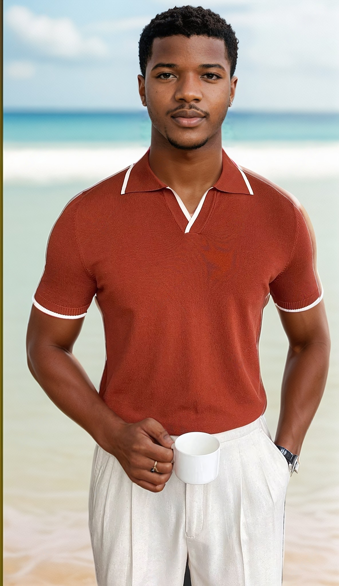 Cotton Polo Shirt Men