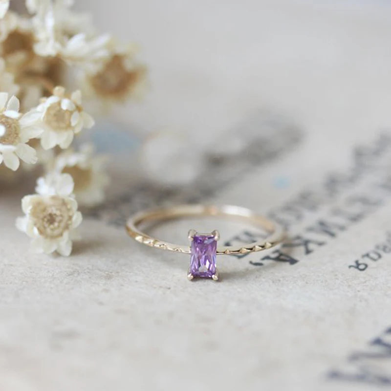 Purple Zirconia Ring