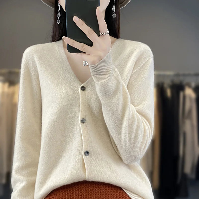 Wool V-neck Sweater
