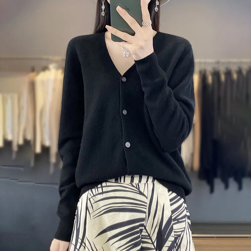 Wool V-neck Sweater