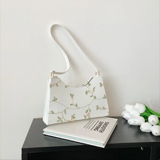 Floral Stitching Shoulder Bag