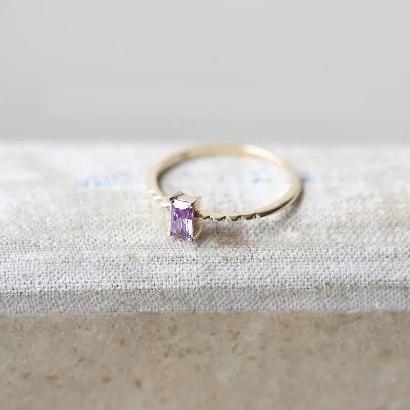 Purple Zirconia Ring