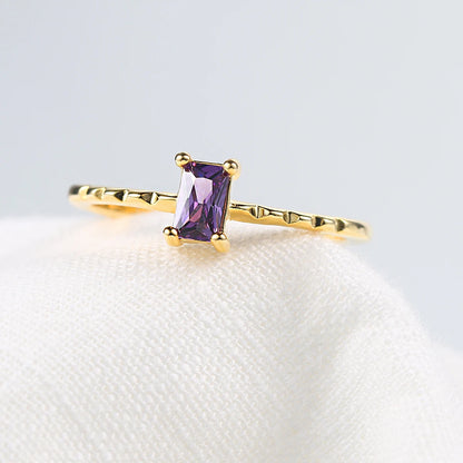 Purple Zirconia Ring