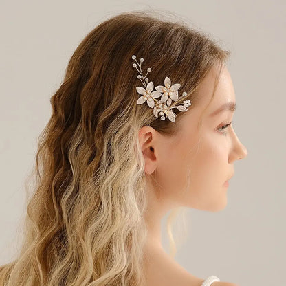 Pearl Flower Hair Clip