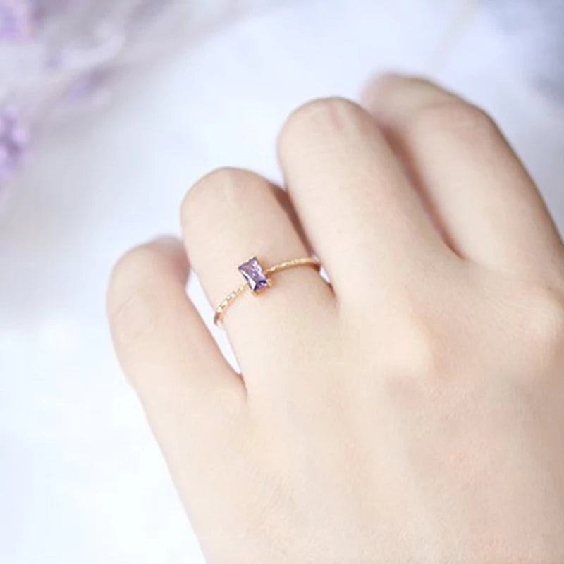 Purple Zirconia Ring