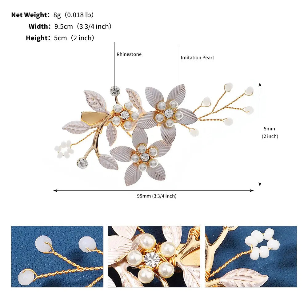 Pearl Flower Hair Clip