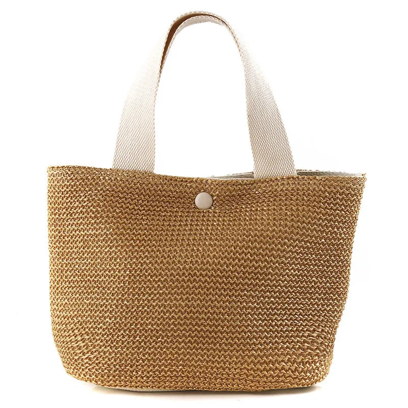 Elegant Straw Beach Bag