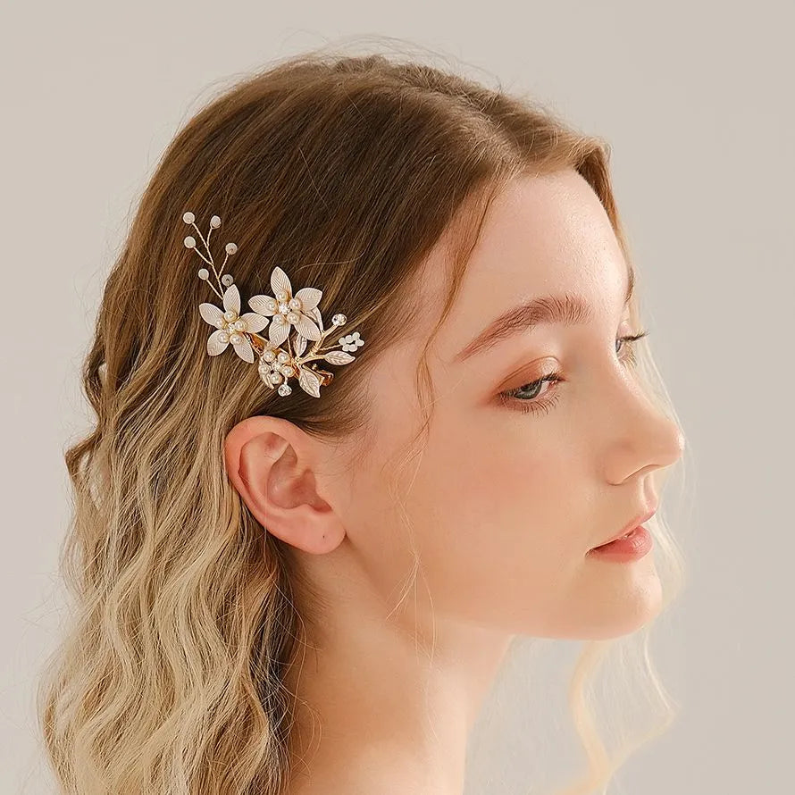 Pearl Flower Hair Clip