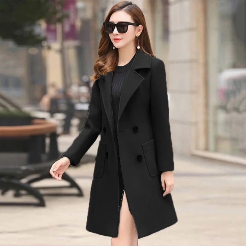 Slim Elegant Woolen Coat