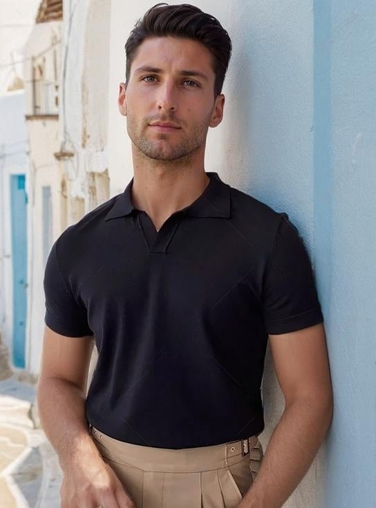 Cotton Polo Shirt Men