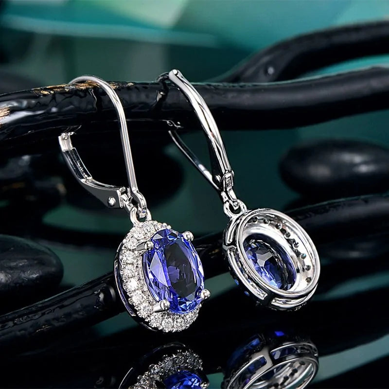 Blue Luxurious Earrings